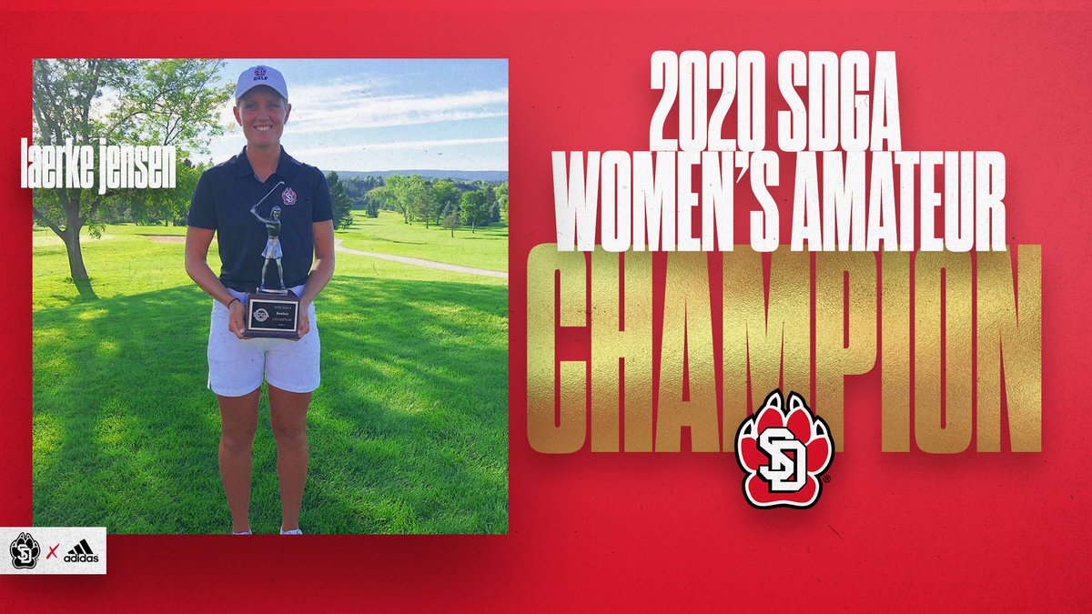 Congrats to @laerkeujensen for taking home the hardware🏆‼️ #GoYotes | #WeAreSouthDakota🐾