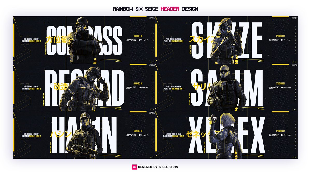 arpon_atg's tweet photo. Twitter Header Design for my team @ConstantEsport1 R6S Players @Skyze09 @Has1n2 @CompassR6 @Salim5152 @cs_xenex & Reshad🤗 #BeConstant✨
💖Likes and Retweets are appreciated!
📩Follow me and DM if you want something like this. https://t.co/9epGDAFsCA