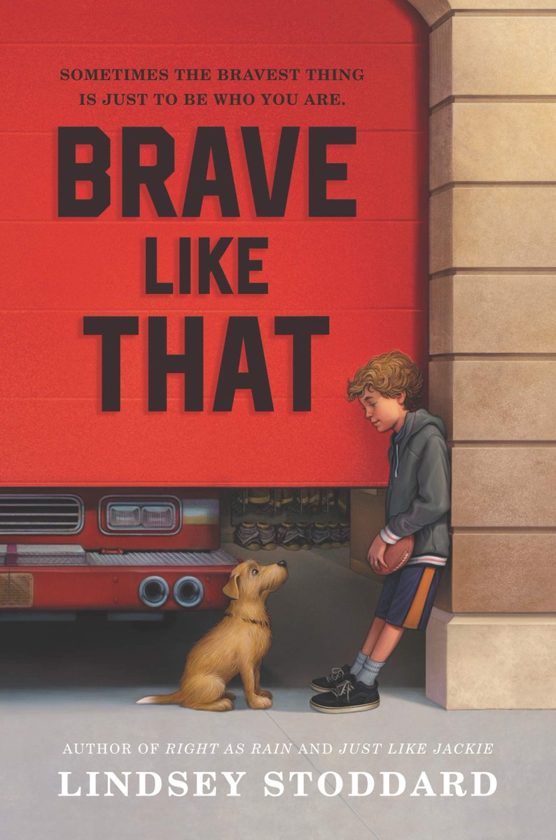 JenGuyorJowett's tweet photo. @LindseyStoddard skillfully weaves love and courage and acceptance and kids and dogs with such absolute fierceness in #BraveLikeThat. Hands (and paws) down, one of my favorite MG reads. https://t.co/d0ZIiNuBRo