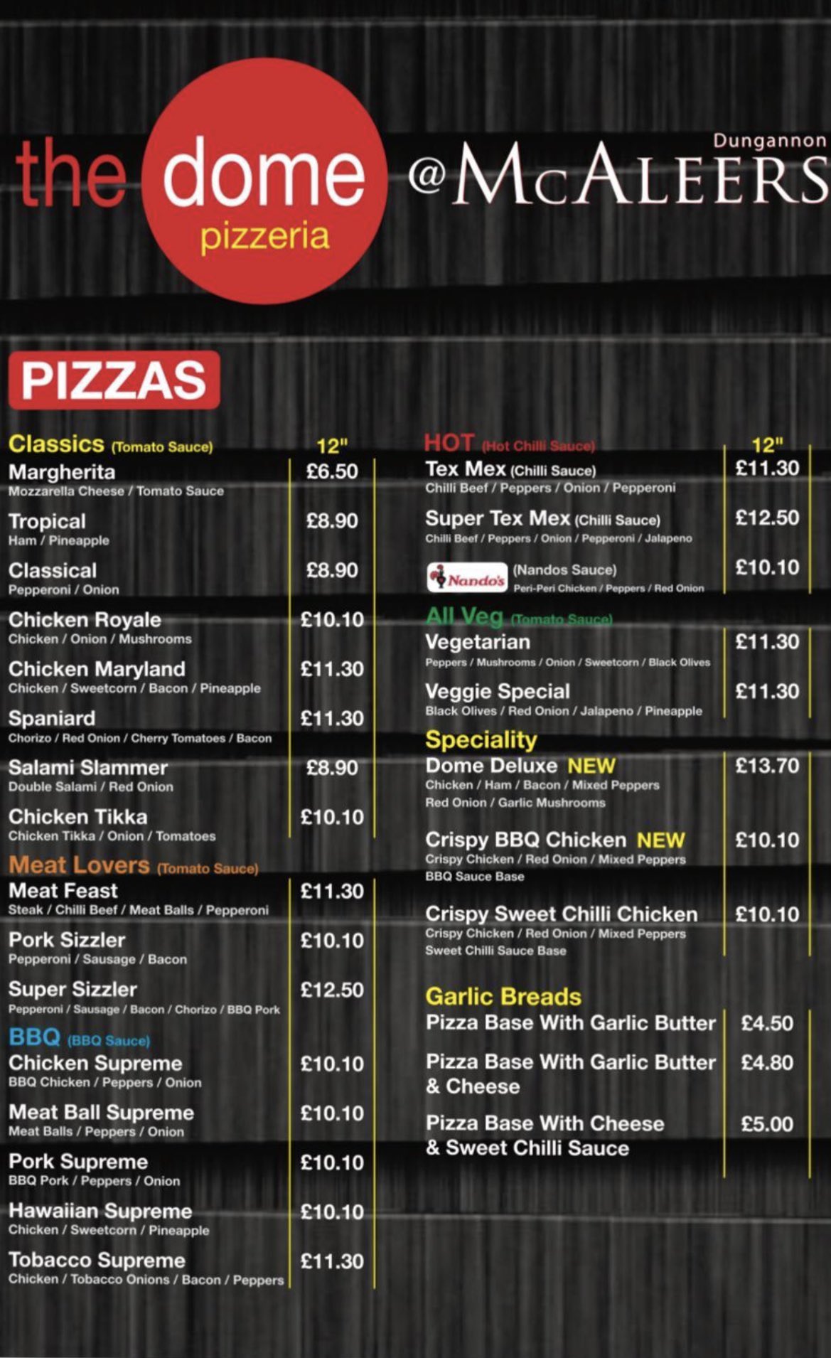 Dome pizzeria cheap