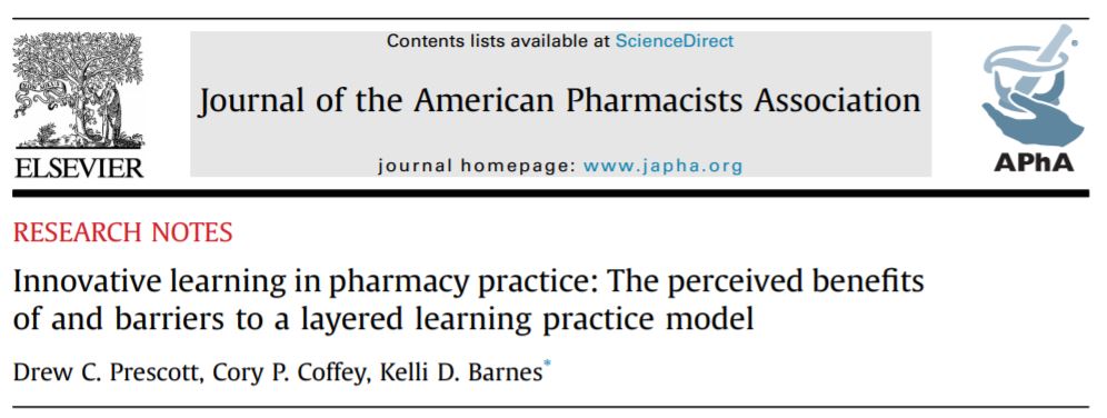JAPhAJournal's tweet photo. IN PRESS: The survey suggests that the most important perceived benefits of a layered learning practice model include those under the broader categories of benefiting patient care and student or trainee learning. #LLPM #pharmacists #preceptors

https://t.co/2tiNUkANP8 https://t.co/34Z1qeFizD