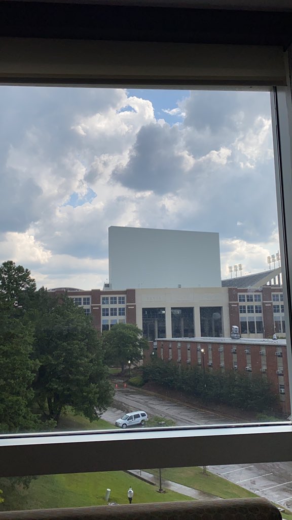 When your daughters dorm living room has this view, it makes it a little easier to leave her here!  #HailState #LetThemPlay #SEC