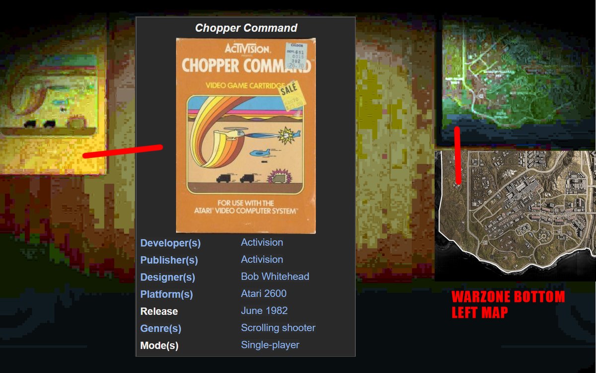 GirlGlitcher's tweet photo. The background of the new COD 2020 teaser website https://t.co/YEohUIr1j0 shows Warzone map on the right and Chopper Command old Activision Atari game on the left . Shout out to @MrChuse for the tricky background graphic extraction https://t.co/55IakJz4eO