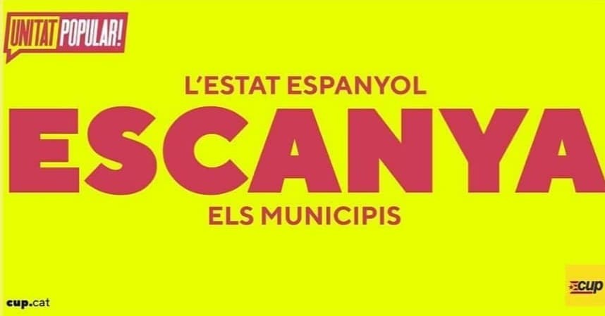 cupalcoletge's tweet photo. L'estat espanyol escanya als municipis.
Cal que els ajuntaments, tots els ajuntaments, ens plantem.
Els diners del romanents local per millorar pobles i ciutats.
#espanyaescanya #cup #cuplleida #cupnacional #cupalcolete #alcoletge #ajuntamentalcoletge https://t.co/zntipAfUr9