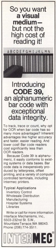 this 1978 ad introduced the Code 39 bar code format.