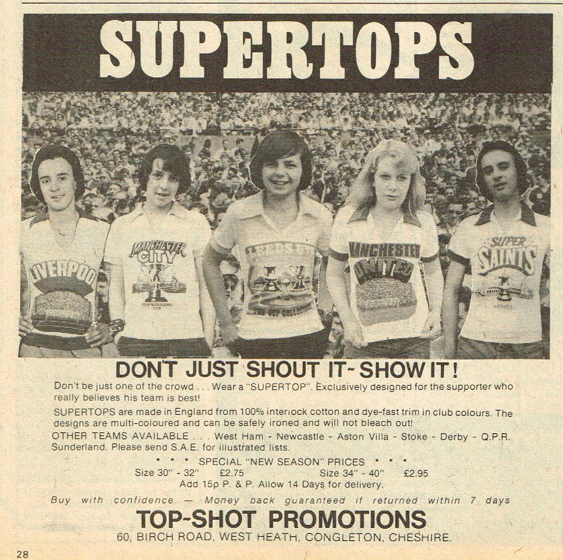 ScotsFootyCards's tweet photo. #SUPERTOPS - Don't just shout it - show it! (Haircuts optional) #Shoot! 1976-08-28 https://t.co/3dxCofuNte