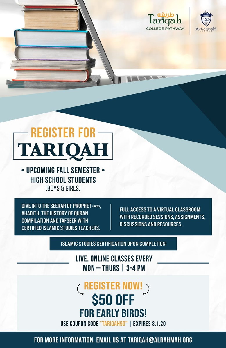 isbalrahmah's tweet photo. Join us TOMORROW for the Tariqah Virtual Open House - https://t.co/vYlXnBeseH https://t.co/MnCOxYI8lz