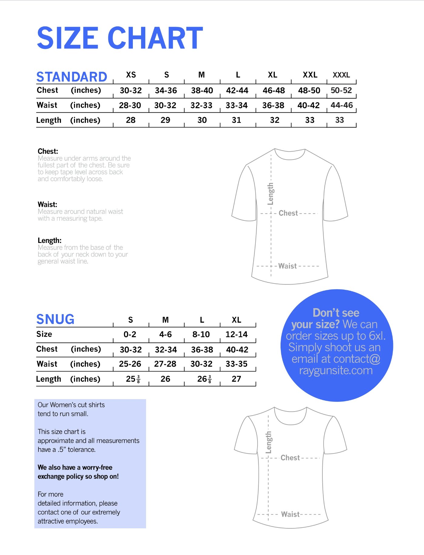 RAYGUN on Twitter "MWindmueller oh yeah, the size chart's not popping