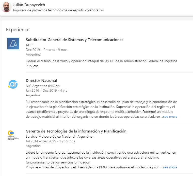 rusosnith's tweet photo. No solo no anda la pagina de #AFIP un día de vencimientos de impuestos, sino que si generaste un VEP no lo podes pagar.

Es un buen momento para ver que Julián Dunayevich, el Subdirector de Sistemas de AFIP, tiene una intachable foja de servicios en sistemas que son un desastre https://t.co/OTdRJTz3S6