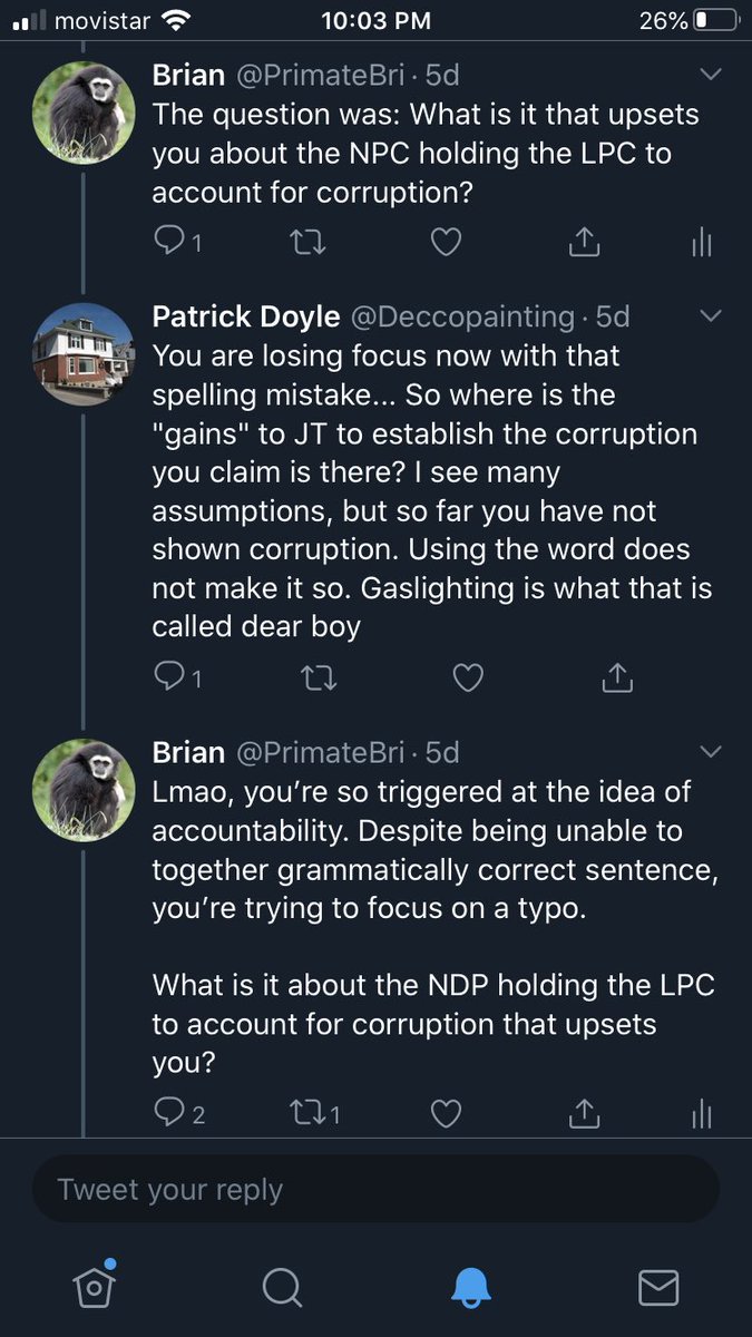 PrimateBri's tweet image. We’re talking about your deflection, remember? That’s not in doubt. So, if you’re not going to admit to the deflection that we’ve caught you in, then you’re choosing to deliberately stalemate. That’s akin to a forfeit, lmao. 

#shadypatrickdoyle
#LPCcorruption