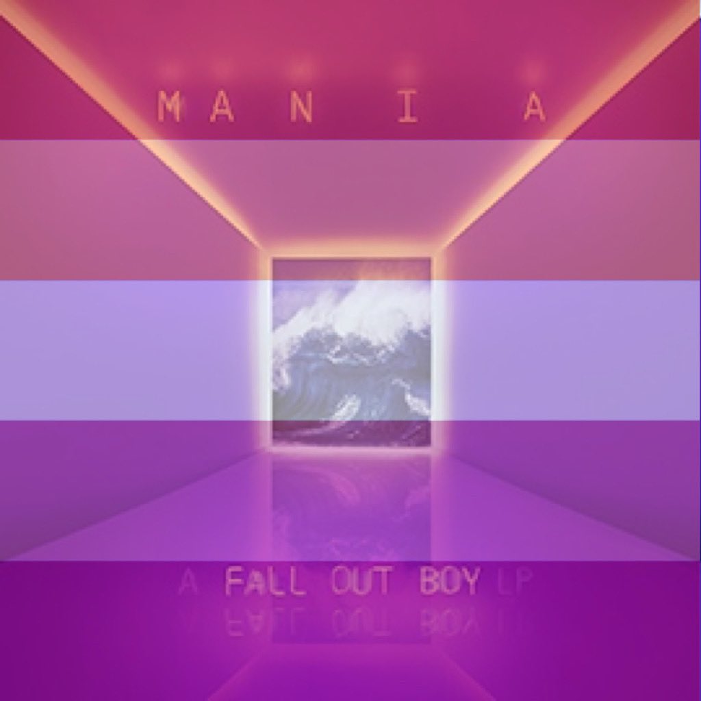 fob album covers but I slapped the lesbian flag over them bc I am a lesbian and I like fall out boy