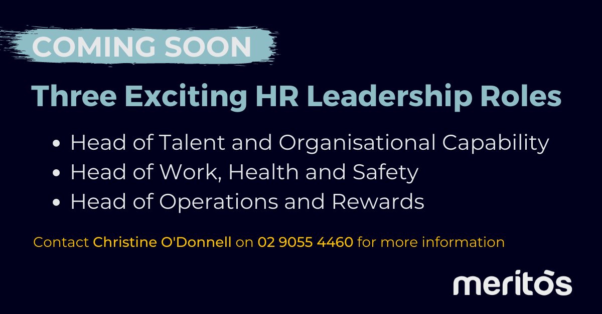 MeritosGroup's tweet photo. Are you a HR leader considering your next career move?

We are thrilled to share that we are recruiting for three exciting senior human resources roles.

There will be more details to follow over the next few days!

#humanresources #hrjobs #watchthisspace #togetheryoucan https://t.co/DtVyuFnXLL