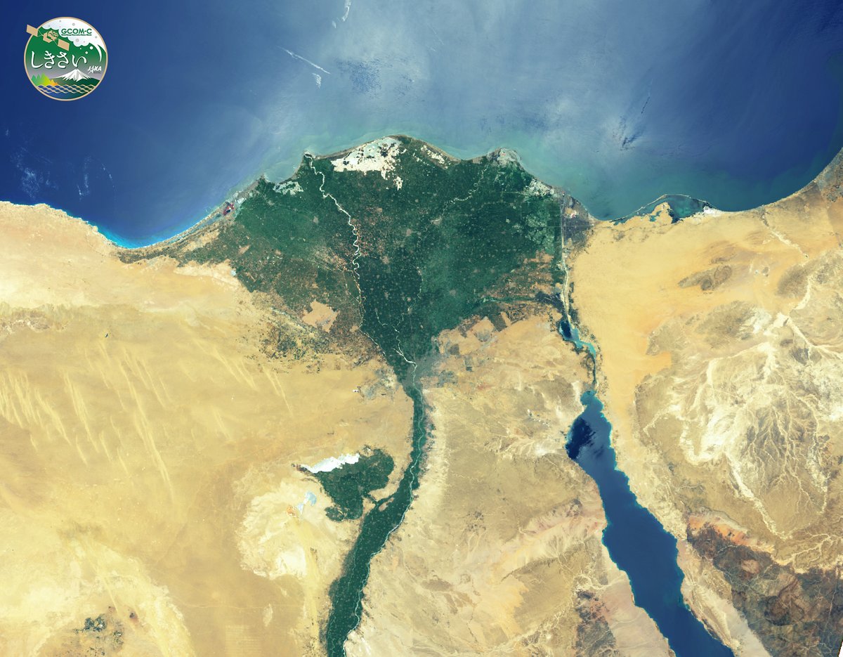 「しきさい」 (GCOM-C)が観測したエジプトのナイル川デルタ
観測日 2020年7月4日 