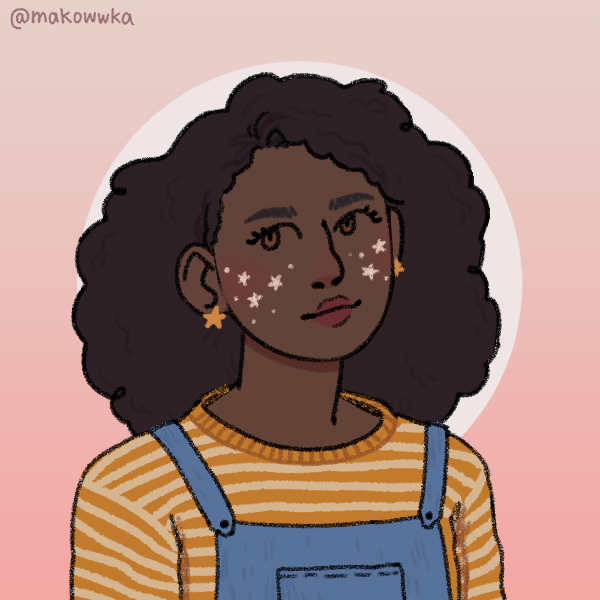 MAKOWKA OC MAKER by @.makowwka-11 skintones-several noses-a few lips-monolids-textured hair, braids, locs, etc-vitiligo-pride flag bkgs-2 body types-some pretty neat scars too https://picrew.me/image_maker/263035