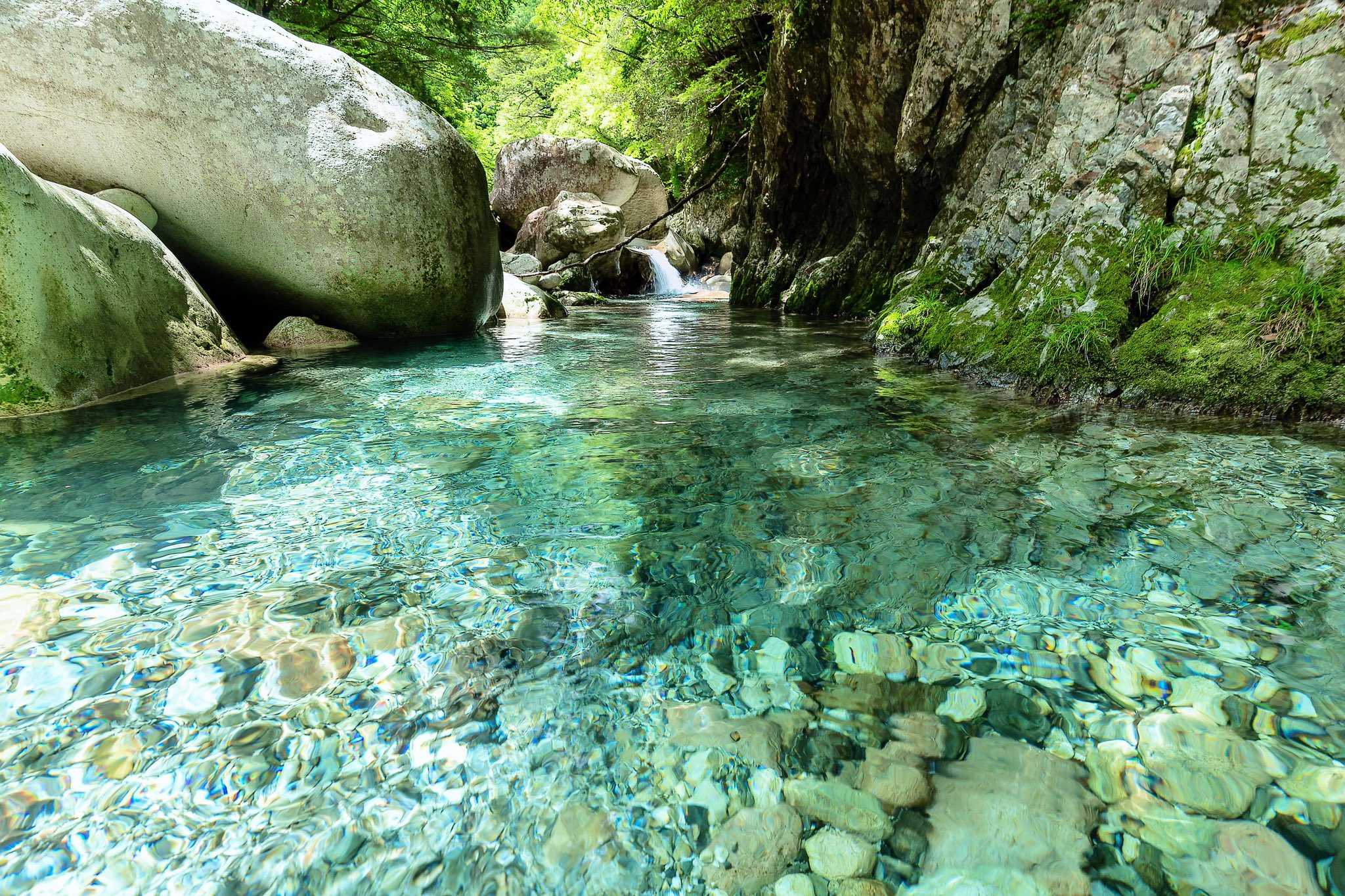しん 奈良で1番美しい川の前鬼川へ行ってきました ここの水は海のように青くて前鬼ブルーと呼ばれています すごく冷たかった T Co Htrat65xu6 Twitter