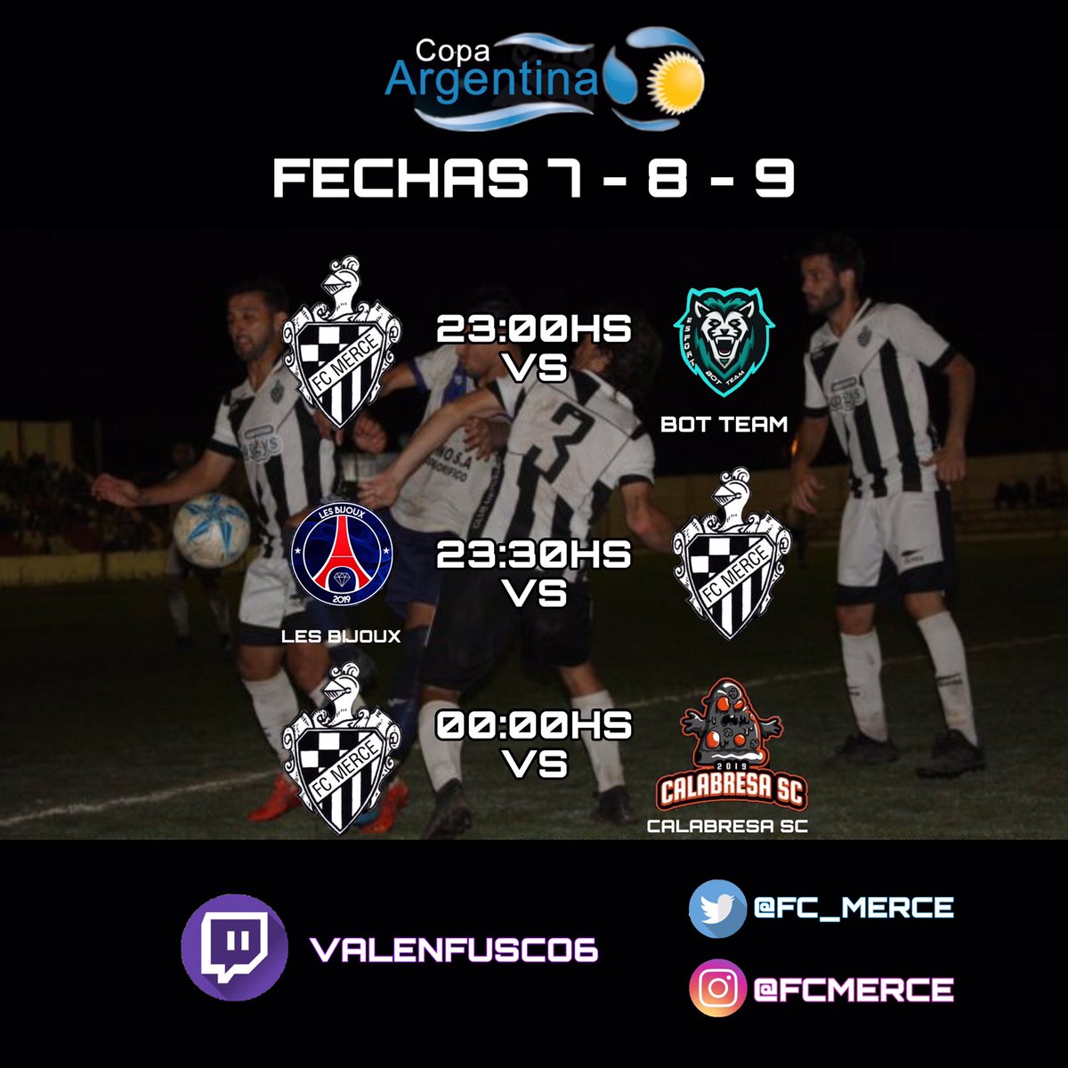 Arranca la semana con Copa Argentina y Merce depende de sí mismo para lograr la clasificación! #DaleMerce