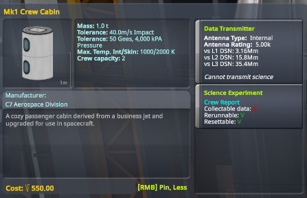 sm_rocketry's tweet photo. The 40.0 m/s impact tolerance on the crew cabin is quite useful in the TARC KSP competition, not really sure why it exists though. I think that's equivalent to about 90 mph
#TARC #KSP @RocketContest https://t.co/UP0MUPgskZ