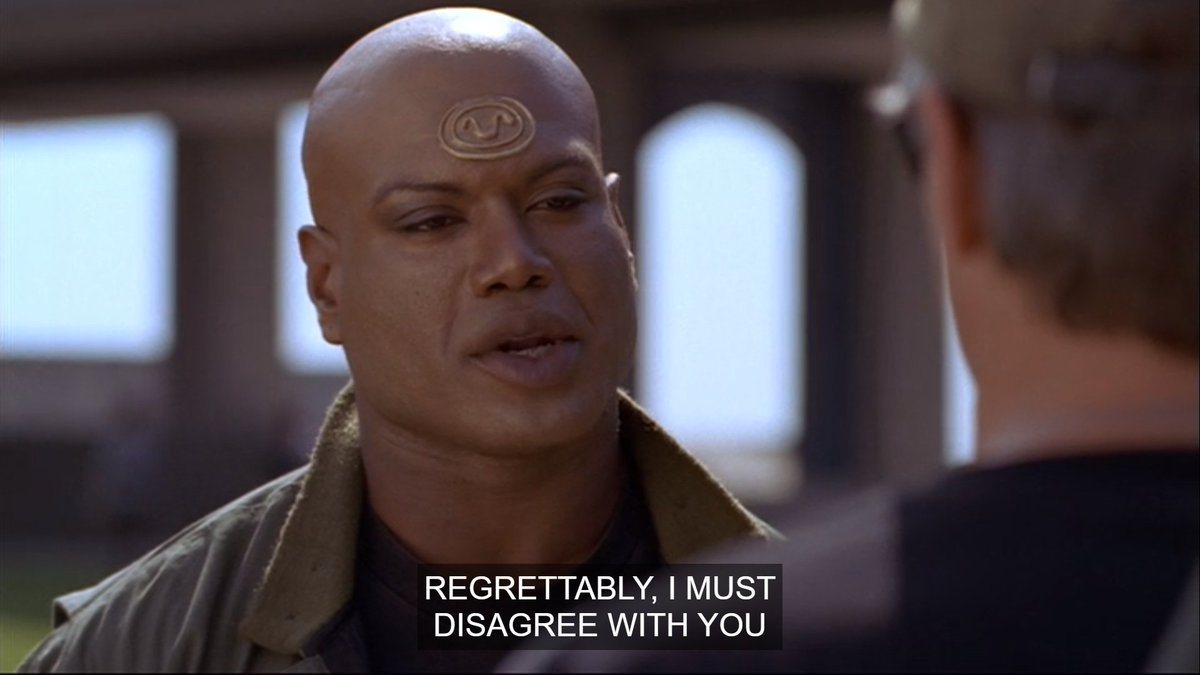 Teal'c has been along for the ride, following orders, this entire episode.Now he decides to have a mind of his own. And nobody backs him up (because Sam kinda can't, chain of command, and we're to assume Daniel agrees with Jack here)
