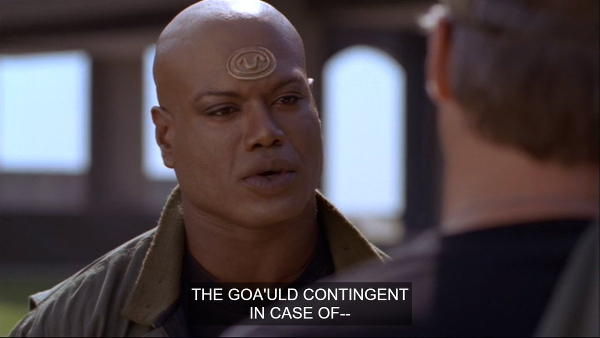 But this struggle does allow us to see Teal'c thinking for himself. and thinking strategically