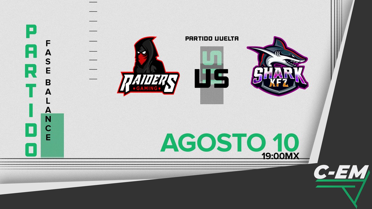 #CEM ⌠ Match day

Último partido de esta fase, ¿quién podrá pasar a la siguiente ronda?

🏆 Partido de vuelta

⚔️ @RaidersGamingGG 🆚 @Shark_KFZ hark_KFZ
⏰ 19:00🇲🇽▪️ 21:00🇦🇷