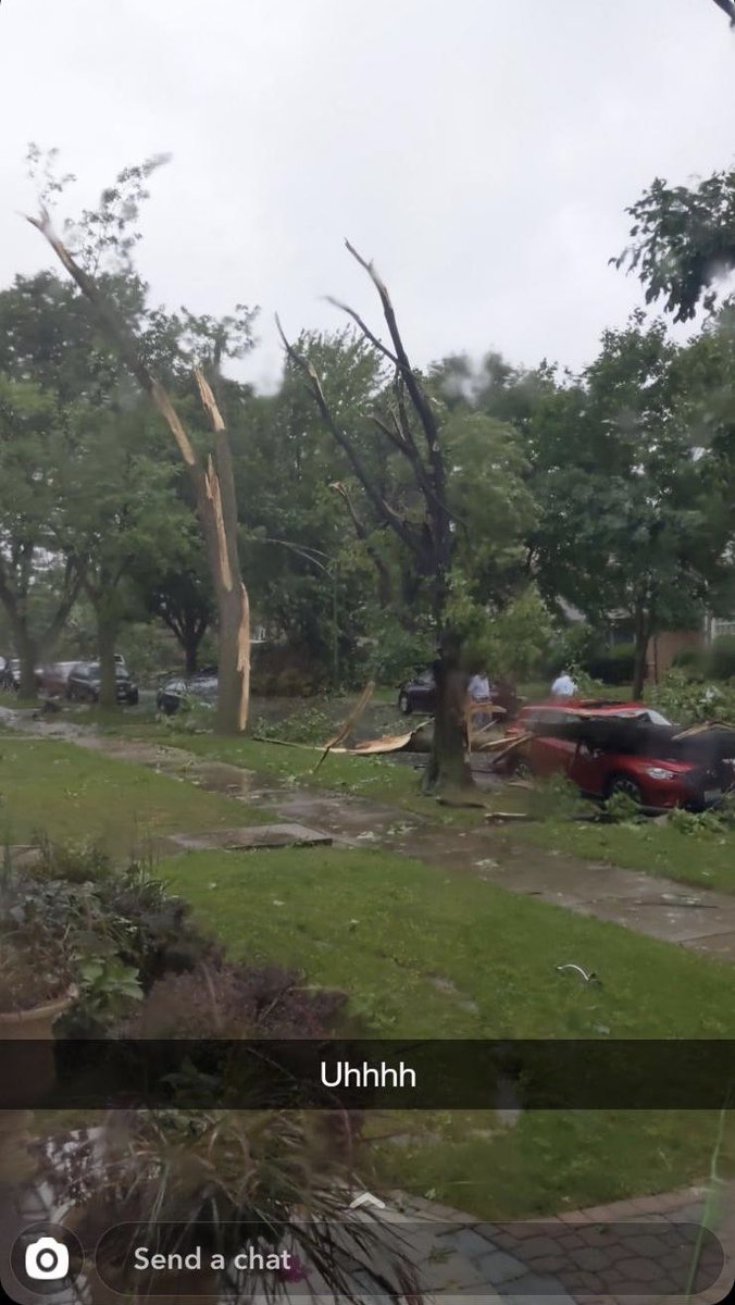WeatherAmino's tweet photo. @MikeHamernik Sent you some pics earlier. This is West Rogers Park damage. Dozens of trees down everywhere. The park in Rogers Park was decimated. https://t.co/xvEL6ZJ062