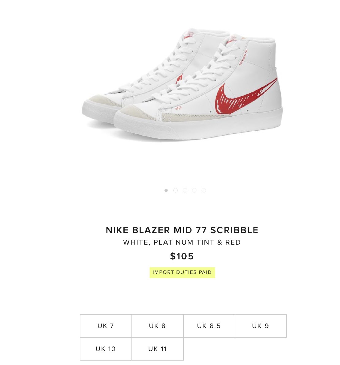 korting Bestudeer Niet verwacht SNKR_TWITR on Twitter: "Nike Blazer Mid '77 Sketch 'White/Red'  https://t.co/HDPKbZdPRH #AD https://t.co/viXr3770FM" / Twitter