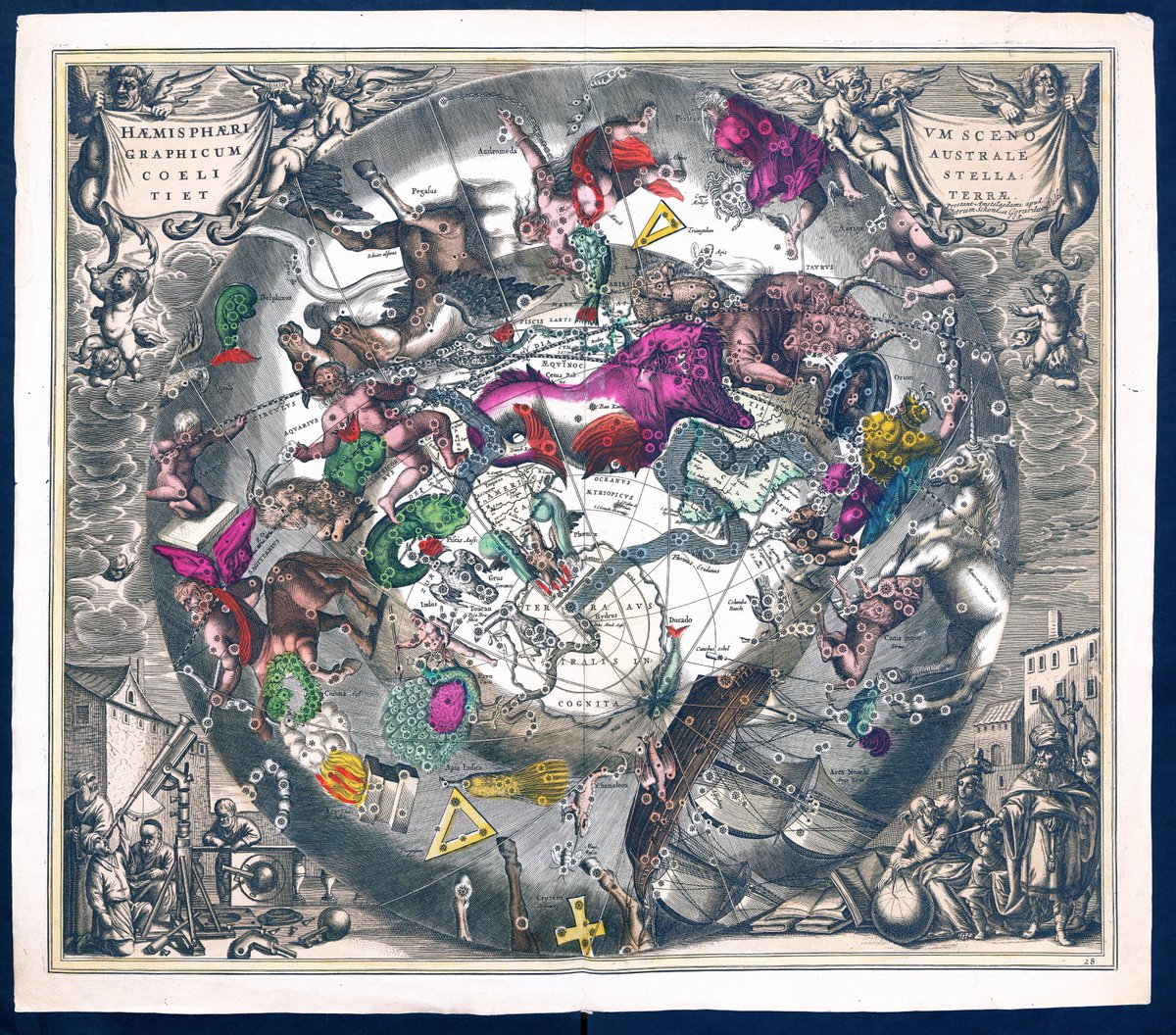 geocappiello's tweet photo. #10August #August10 #10Agosto 2020

"Haemispherum Scenographicum Australe"

Andreas Cellarius (1708)
"Harmonia Macrocosmica ..."
 ETH-Bibliothek Zürich, Rar 1517
https://t.co/V6wOR1PyAR 

#AndreasCellarius #astronomy #staratlas #celestialmaps #maps #mapmonday https://t.co/D8vHuldtxN