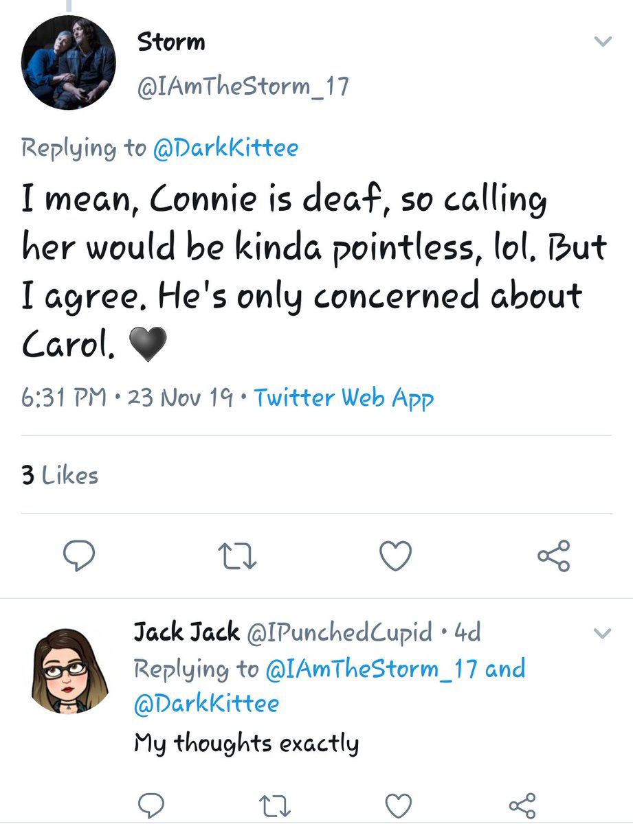 If they want to insist that hating a tv character is the same as hating an actress then wouldn't these Ableist attacks on Connie be the same as attacking the actress who has the same disability. This is disgusting.