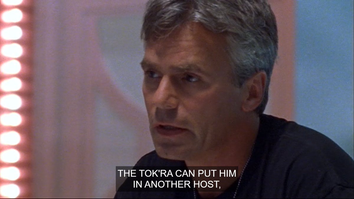 Daniel actually stating a warrant! I'm so proudJack instantly ruining it. But I guess the value of "should Goa'uld take hosts at all" isn't what's on trial...d... here