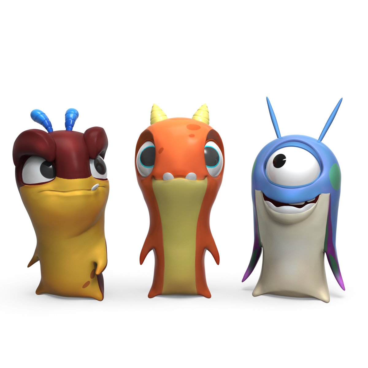 Slugs from #slugterra #fanart #zbrush #3dmodel #characterartist #animation.