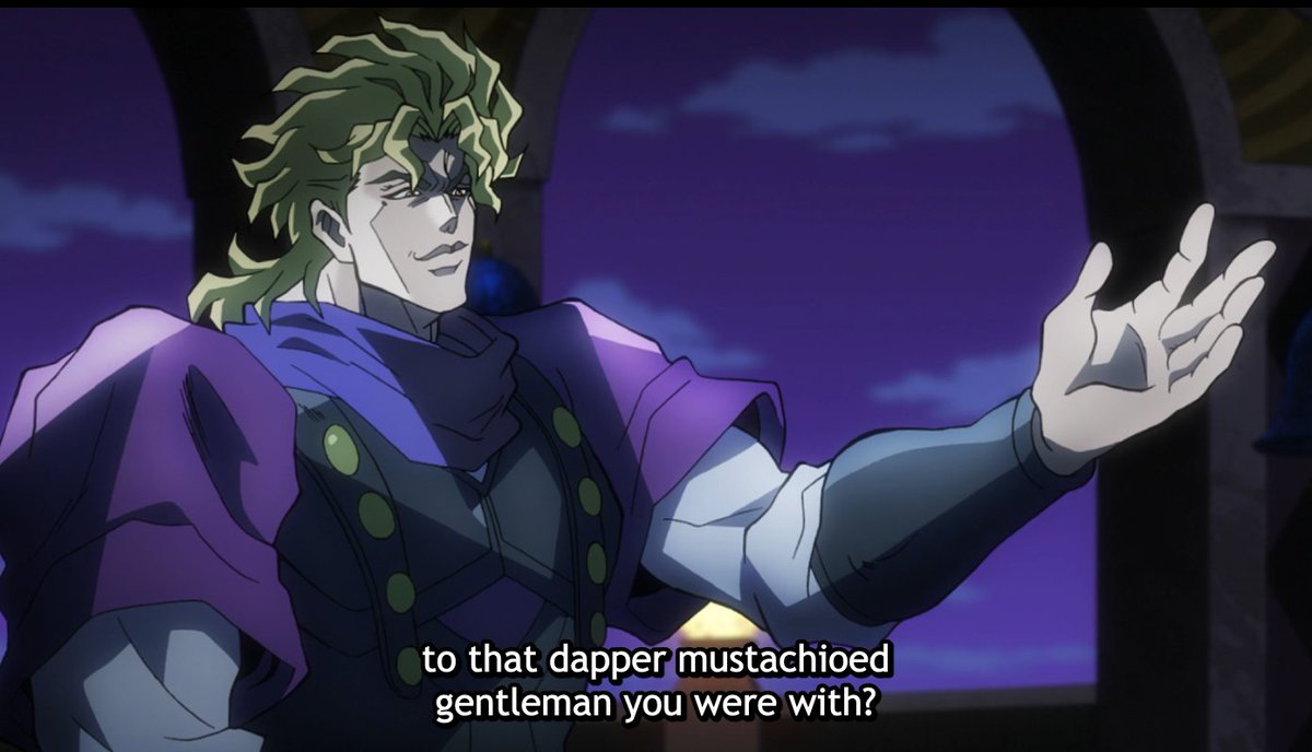 those images are a tumblr edit of a quote from "30 Rock", shown below. in the real scene (both manga and anime), jonathan is replying to dio about how he wont feel any guilt in killing him, while dio is asking where will is in a snarky manner