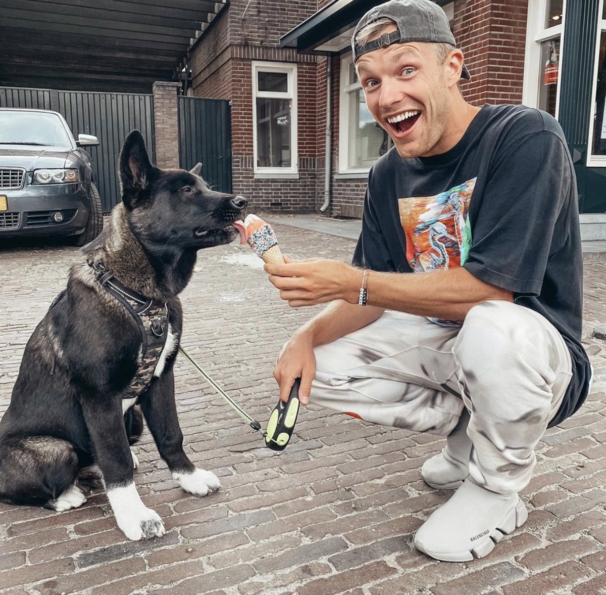 Malino de hond met onze Frenkiez reflective no pull lockable camo tuig 🦴😍 ceesencoosshop.nl