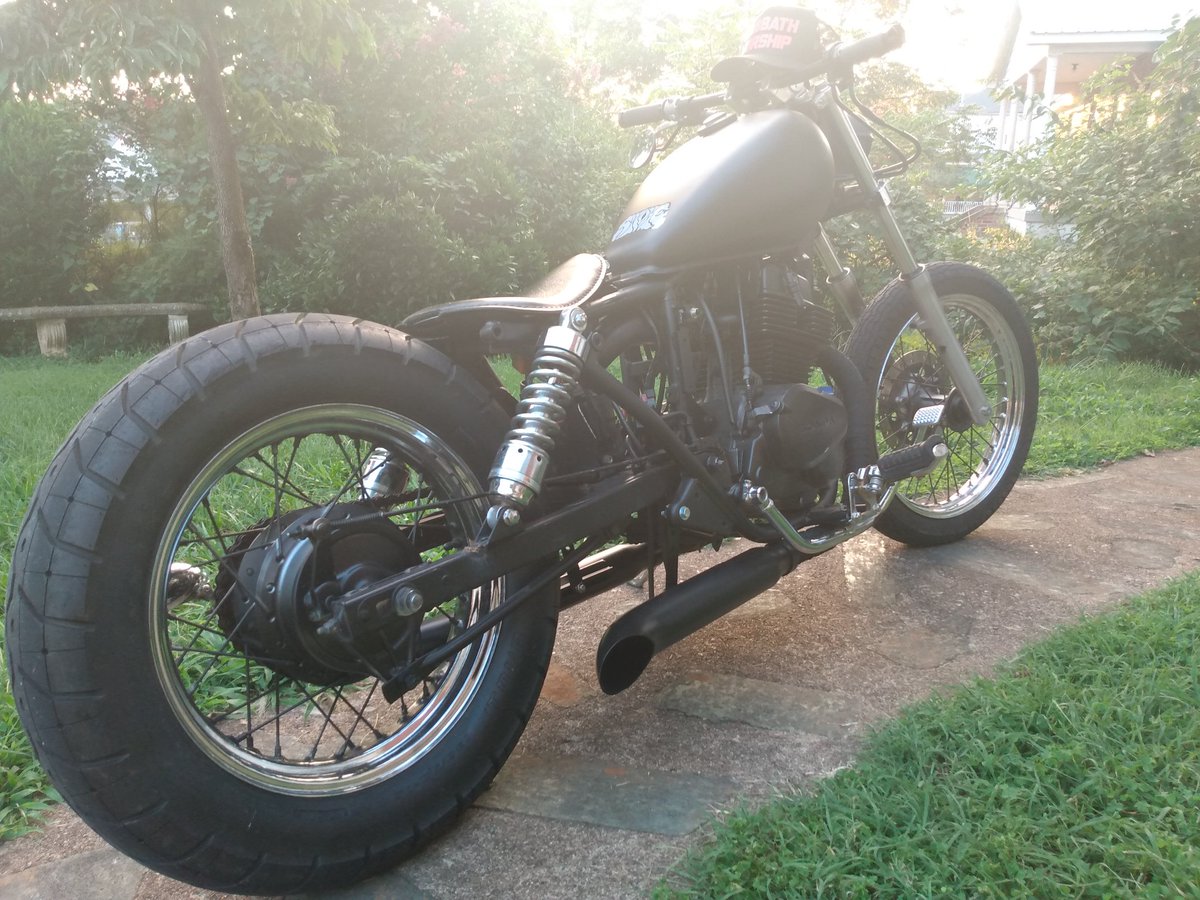 New exhausts and wrap are on. Now for the hardtail kit and paint and she's good to go