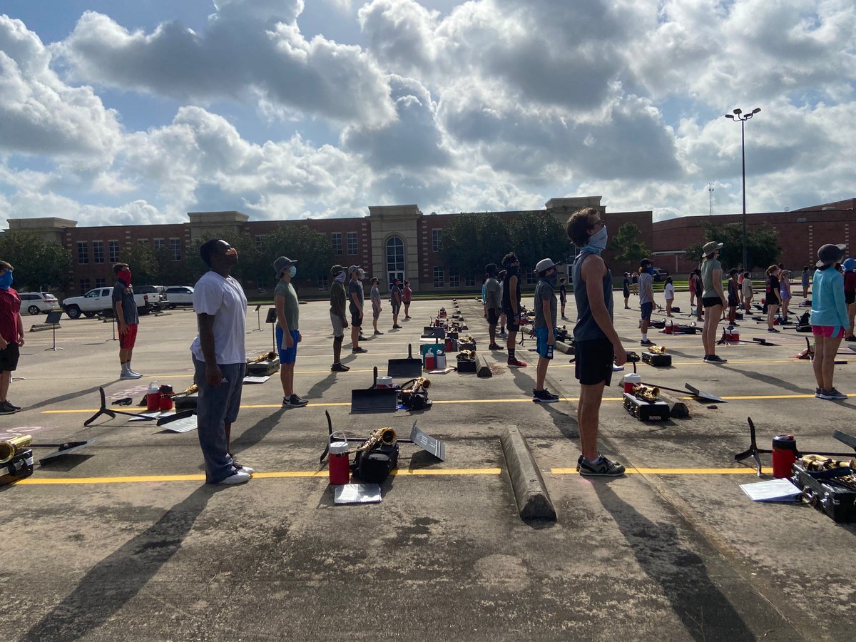 The Cypress Woods 'Wildcat' Band and NOVA Dance Company are back at it! Today was the first day of in-person band camp, and the students were GREAT with following all health and safety procedures. They continue to prove what IS possible! @CyWoods212 @cfisdmusicman