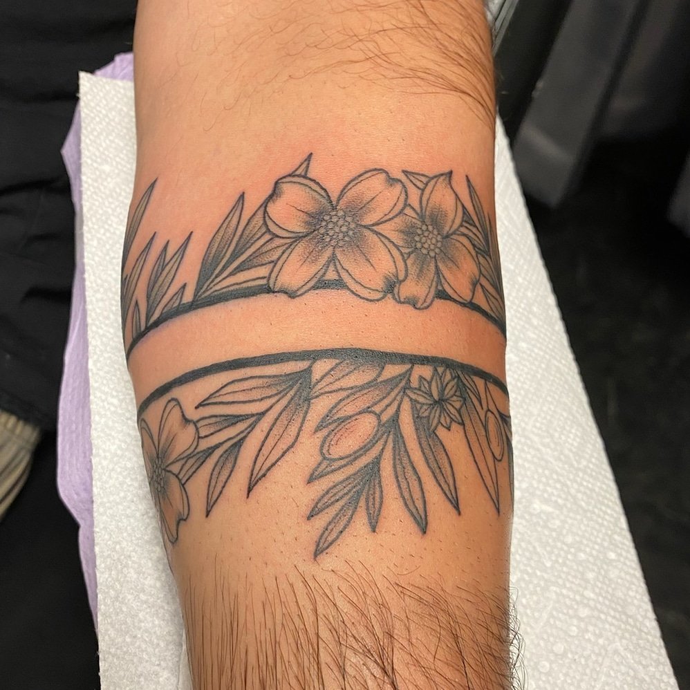 Flower Band Tattoo  Best Tattoo Ideas Gallery