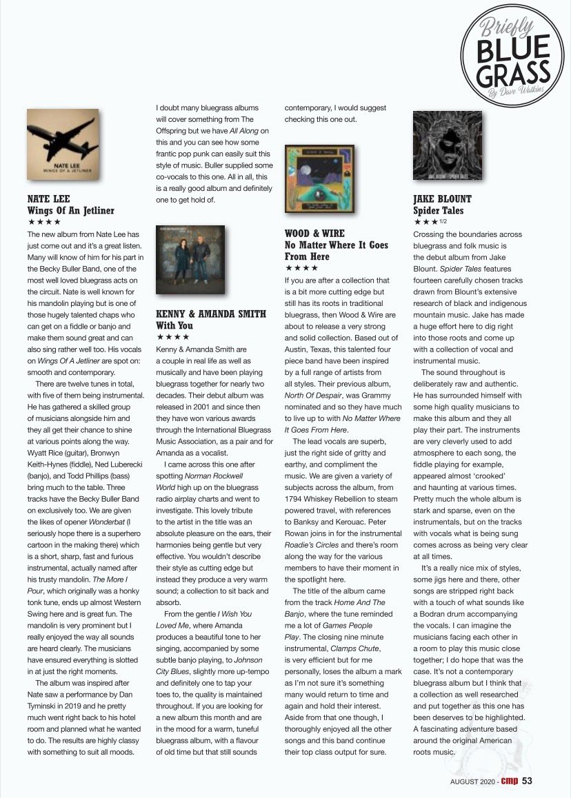 "𝘈𝘭𝘭 𝘪𝘯 𝘢𝘭𝘭, 𝘵𝘩𝘪𝘴 𝘪𝘴 𝘢 𝘳𝘦𝘢𝘭𝘭𝘺 𝘨𝘰𝘰𝘥 𝘢𝘭𝘣𝘶𝘮 𝘢𝘯𝘥 𝘥𝘦𝘧𝘪𝘯𝘪𝘵𝘦𝘭𝘺 𝘰𝘯𝘦 𝘵𝘰 𝘨𝘦𝘵 𝘢 𝘩𝘰𝘭𝘥 𝘰𝘧." Turns out, they like #WingsOfaJetliner across the pond, too! 🇬🇧 Thanks to <a href="/CountryMileUK/">The Country Mile 🏜️ Dave Watkins 🔴⚫</a> &amp; <a href="/CMPcountry/">Country Music People</a> for the great review!