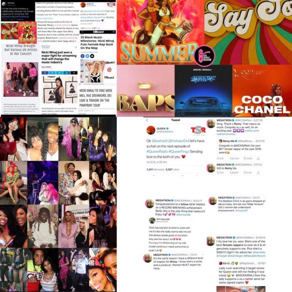 This was the first smear campaign by the media/industry using some women in rap (who had no integrity) to spread false narratives about Nicki not supporting other women in hip/hop, or stopping bags etc. when it was all LIES.. she actually embraced a lot of women in hip-hop.
