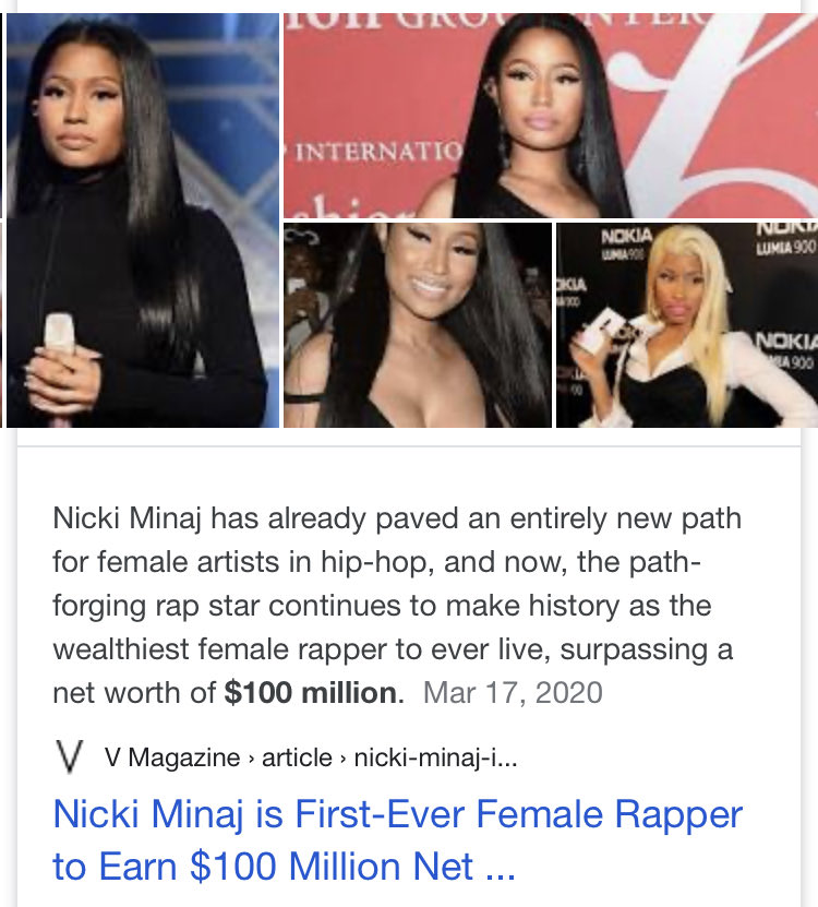 Nicki Minaj is a mogul & have become one of the best selling female rappers of ALL-TIME, lasted for 10+ years , took charge of her success, & never let labels cheat her into 360 deals that would hold her back from becoming one of the greatest artist in the world
