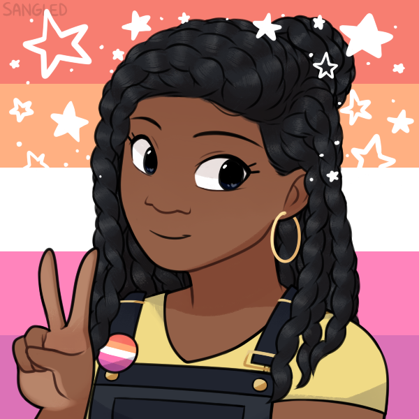 CHARACTER CREATOR by @.sangled (on tumblr)-16 skintones- several noses- no lips :^(- vitiligo- textured hair, braids, twists, locs, bantu knots, etc - several hijab, headwraps- hearing aid!- pride flag pins/bkg- hands are colored realistically https://picrew.me/image_maker/94097