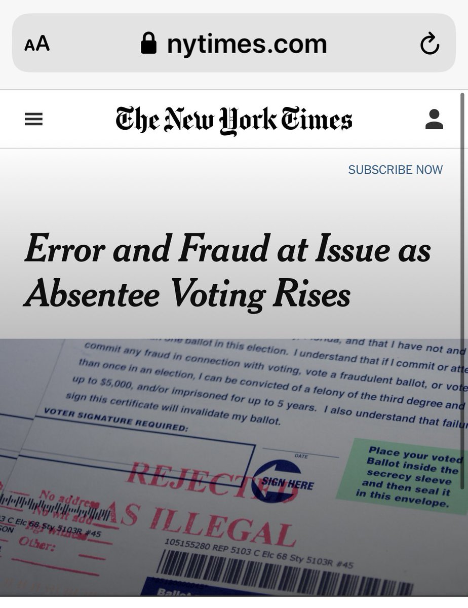 In 2012 The New York Times found the USPS and the idea of mail in voting, at the very least, problematic