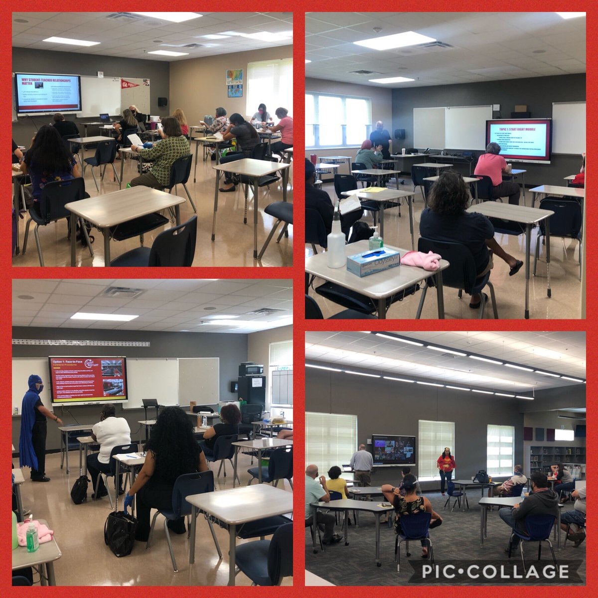 DaniaPerlaza's tweet photo. In a few words, “We Got This” ❤️ Loved seeing our teachers and staff. #Superheroes @Osceolaschools #DJMS https://t.co/plWhueZyLy
