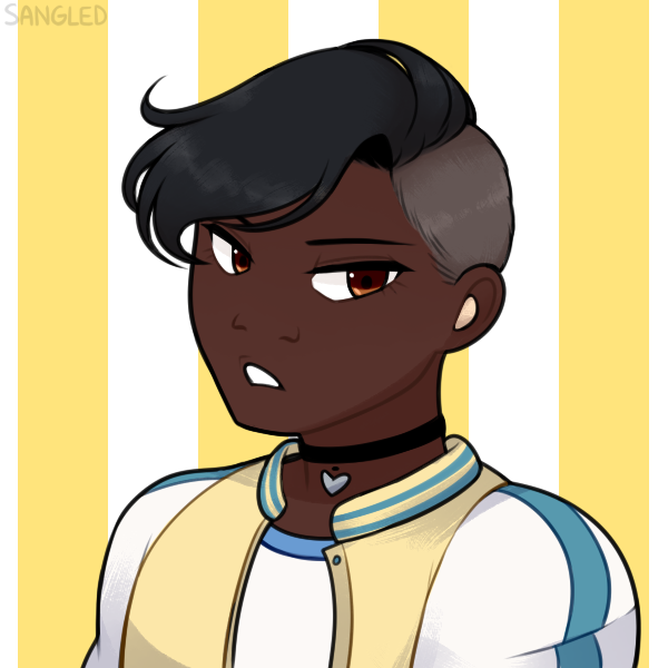 CHARACTER CREATOR by @.sangled (on tumblr)-16 skintones- several noses- no lips :^(- vitiligo- textured hair, braids, twists, locs, bantu knots, etc - several hijab, headwraps- hearing aid!- pride flag pins/bkg- hands are colored realistically https://picrew.me/image_maker/94097