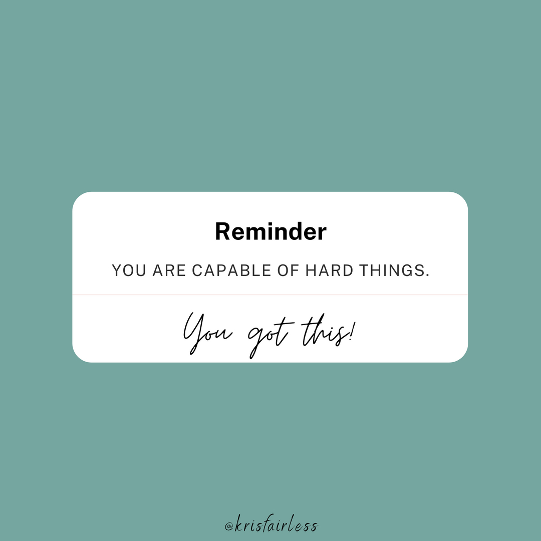 Facing hard times? 

That's ok, my friend. 

You are capable of doing hard things and getting through hard times.

But, only through Christ!

#youcandoallthings #throughhim #godsgrace #yougotthis