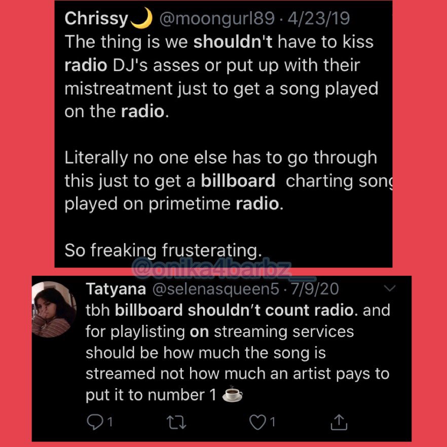 BB also made a new rule for radio airplay to take up marjority of the charts. Radio stations can play the same 10 songs every hour & they won’t be penalized, for the past 3 years DJ’s have been getting disrespectful bc they feel powerful that they can manipulate the charts