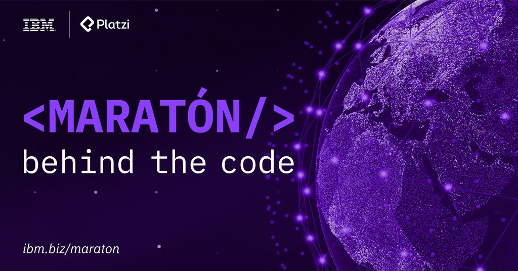 platzi's tweet image. #BehindTheCode reúne a desarrolladores y amantes de la tecnología en una maratón de conocimiento. 💻🧠
¿Ya te inscribiste a este desafío con IBM?  platzi.com/l/lh0cMrZd/ 👈