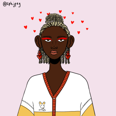 SPH.JPEG'S ICON MAKER by @.sph.jpg (on instagram)-9 skintones- lots of noses- lots of thick lips- monolids- textured hair, braids, locs- two hijabs- 3 pride pins- TATTOOS????(thanks to my friend Jun for the 1st character!) https://picrew.me/image_maker/403883