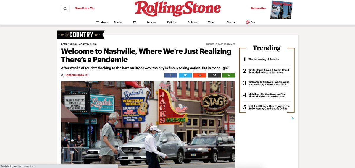 aj_abell's tweet photo. Nationwide, people have made fun of Nashville (some dubbing it "No-Maskville" and "NashVegas") for not taking the pandemic seriously. 
But, for those who work here, the concern goes far beyond the bad reputation. 
Story on @FOXNashville at 9:45 https://t.co/gT8vl47cAz