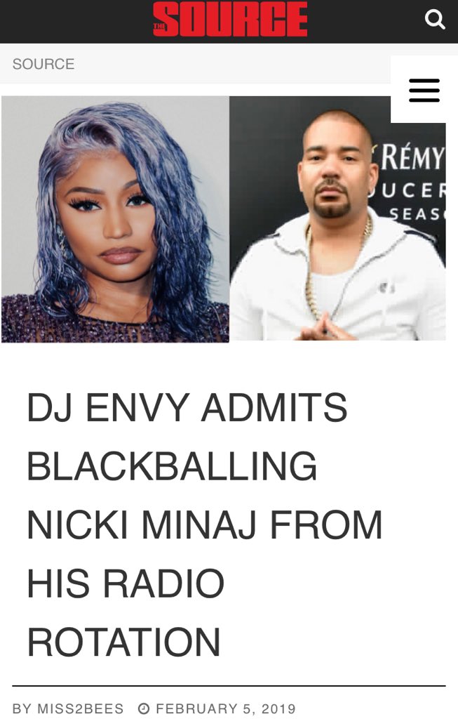 - DJ’s started to admitting thst they were blackballing Nicki on their radio show. TheBreakfastClub spoke on the issue as if it wasn’t a big deal. They knew that radio takes up majority of the billboard charts & knew that she wouldn’t be able to stick on the charts.