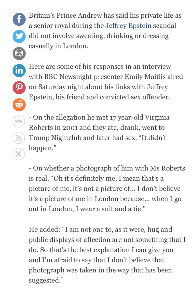 April On Twitter Prince Andrew Says He Has No Recollection Of Ever Meeting Virginia And Denies That He Sexually Assaulted Her Three Times However There Is A Picture Of Them Together So