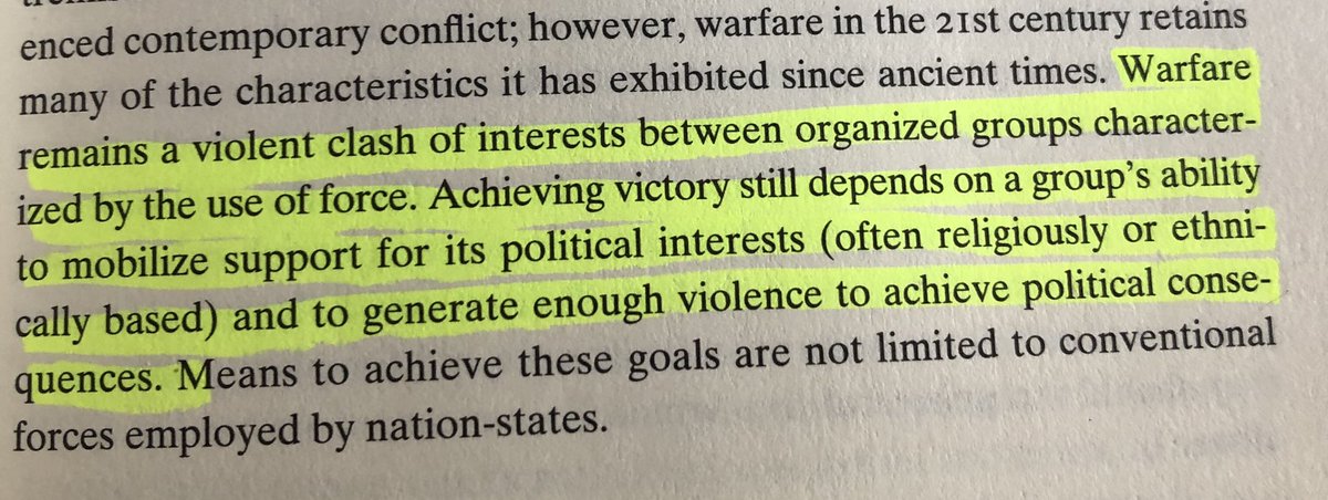 This chapter begins with a definition of warfare. Since this is the State’s definition of warfare, I believe it’s important for us all to be aware of any am including the full definition here: (p. 1)